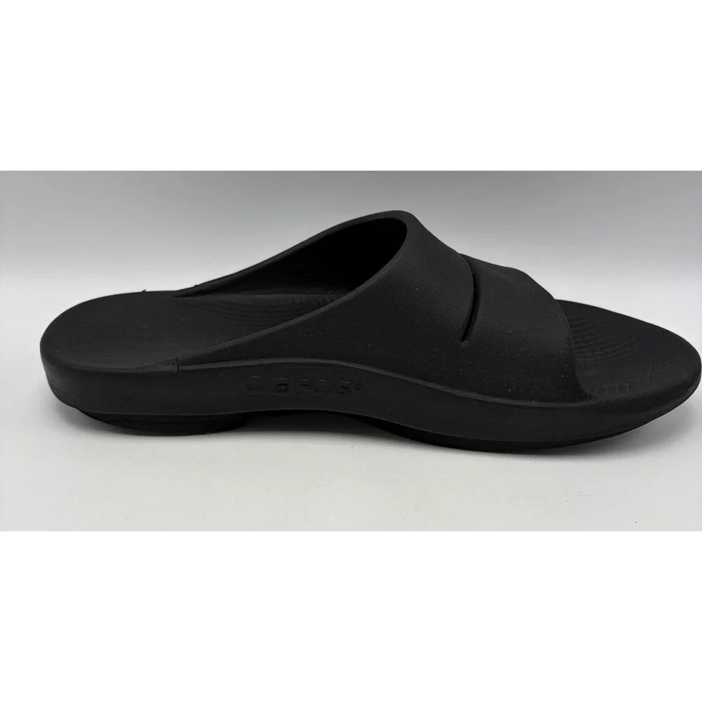 Oofos OOah Slide Sandal Mens 13 Black Comfort Recovery Sandals